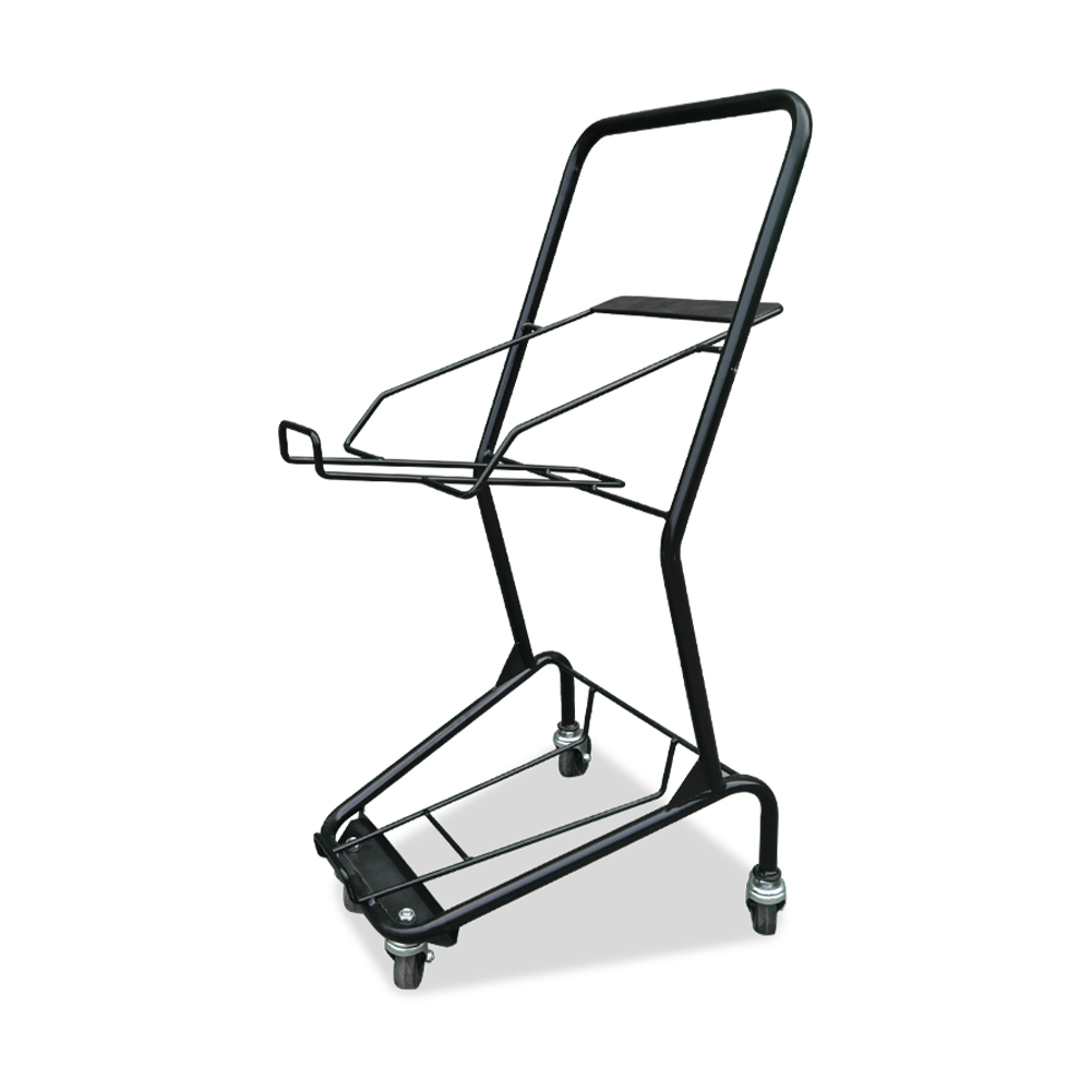 Supermarket Hand Push Shopping Cart 4 Wheels
