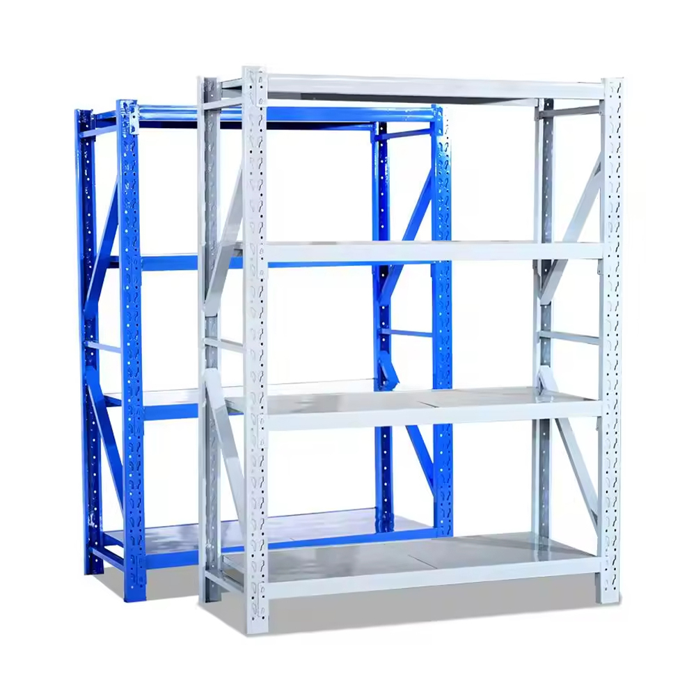 4 Layer Adjustable Light-Duty Warehouse Storage Rack for Offices Retail Home Environments 4 Layer Adjustable Light-Duty Warehouse Storage Rack for Offices Retail Home Environments